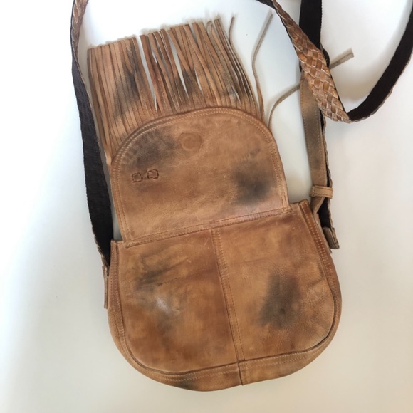 NEW, Bed Stu (Cobbler Series) Cross Body Bag Weathered Brown 11 x 8 x 2 - Picture 3 of 9
